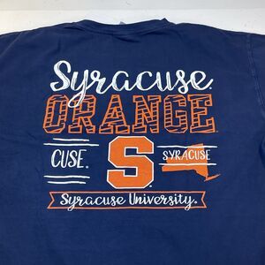 ORANGE SYRACUSE FOOTBALL UNIVERSITY SU TEE T SHIRT Mens L NEW COMFORT COLORS